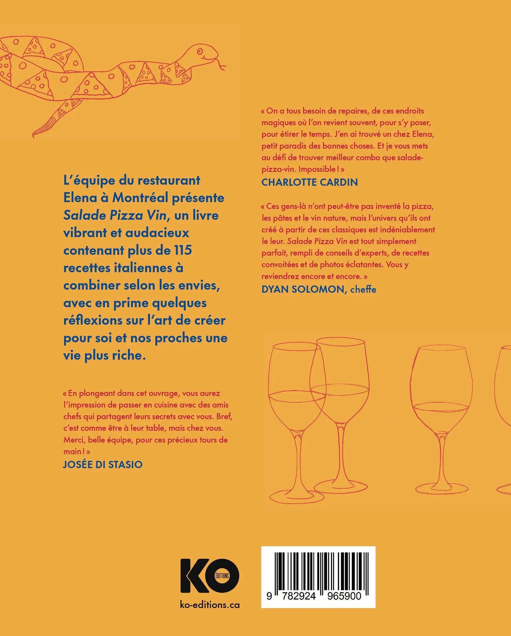 LIVRE - Salade, Pizza & Vin - KO Éditions inc - Boutique Shoosh