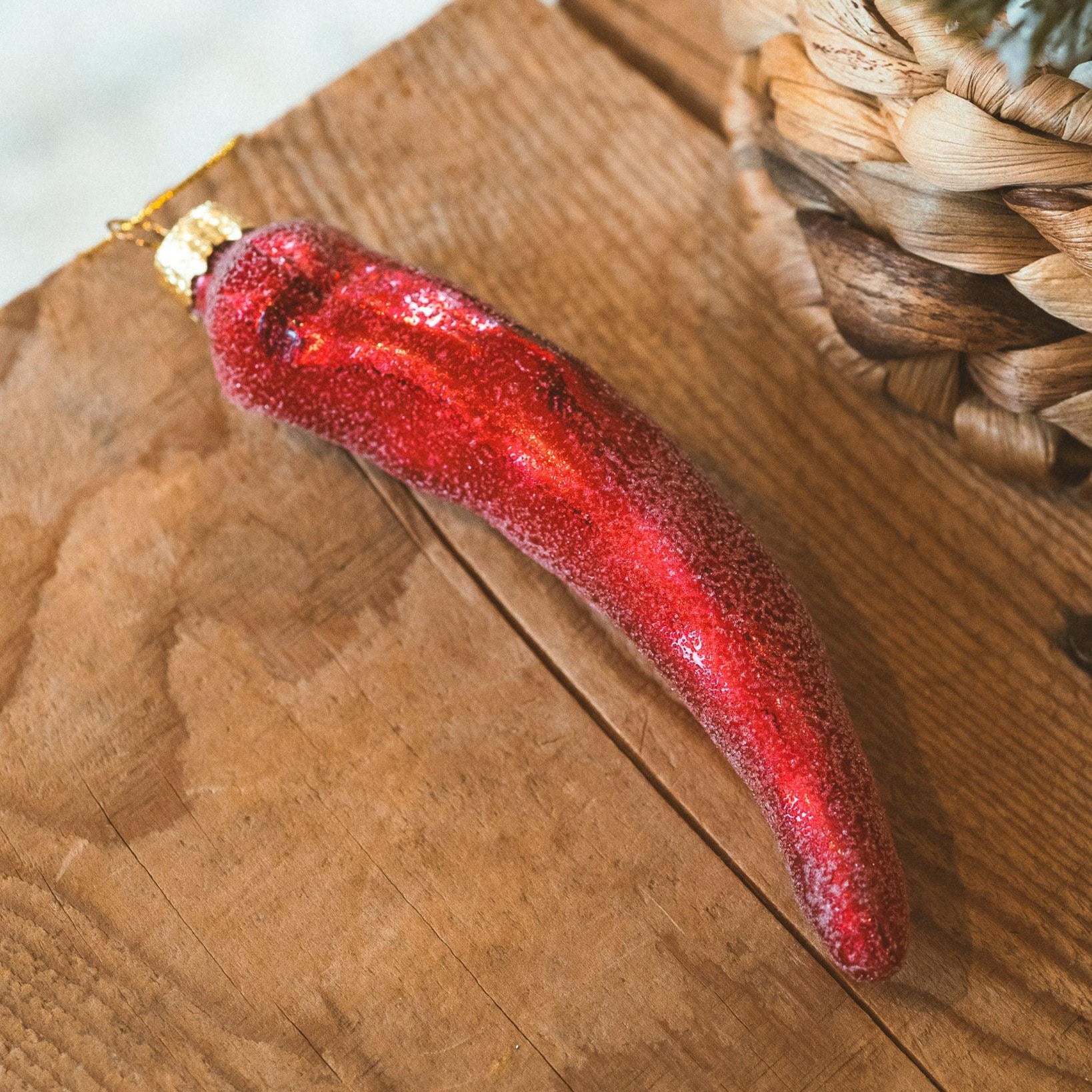 ORNEMENT - Piment Chili en verre - CREATIVE COOP - Boutique Shoosh