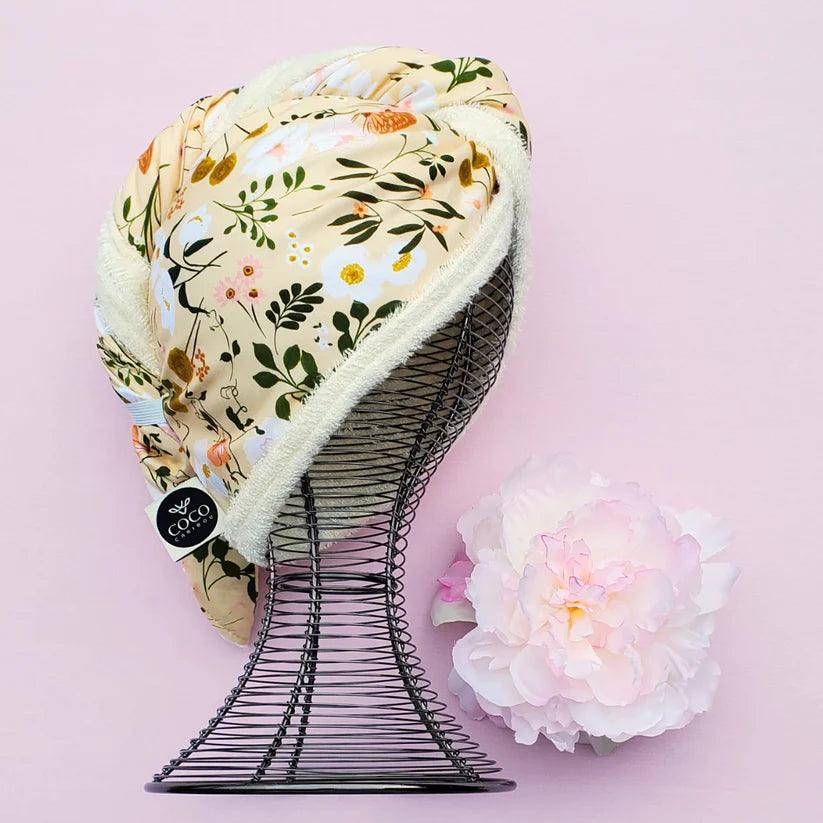 SERVIETTE POUR CHEVEUX - Botanique Vert - COCO CARIBOU - Boutique Shoosh