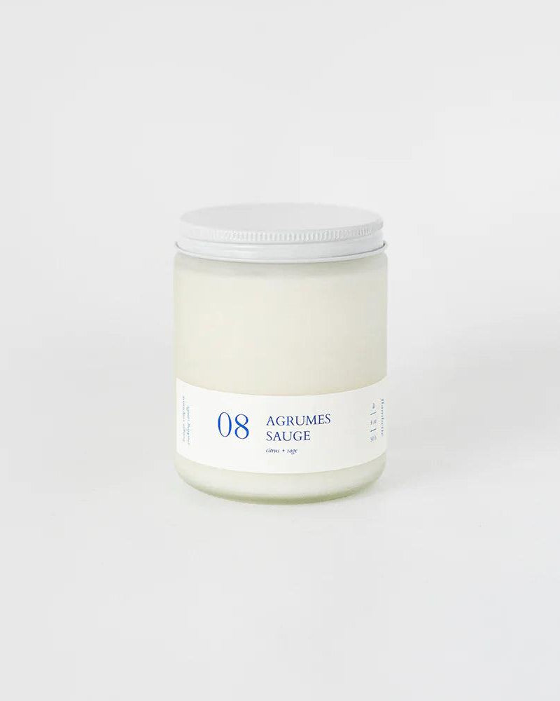 CHANDELLE CRÉPITANTE - Agrumes Sauge 08 - FLAMBETTE - Boutique Shoosh