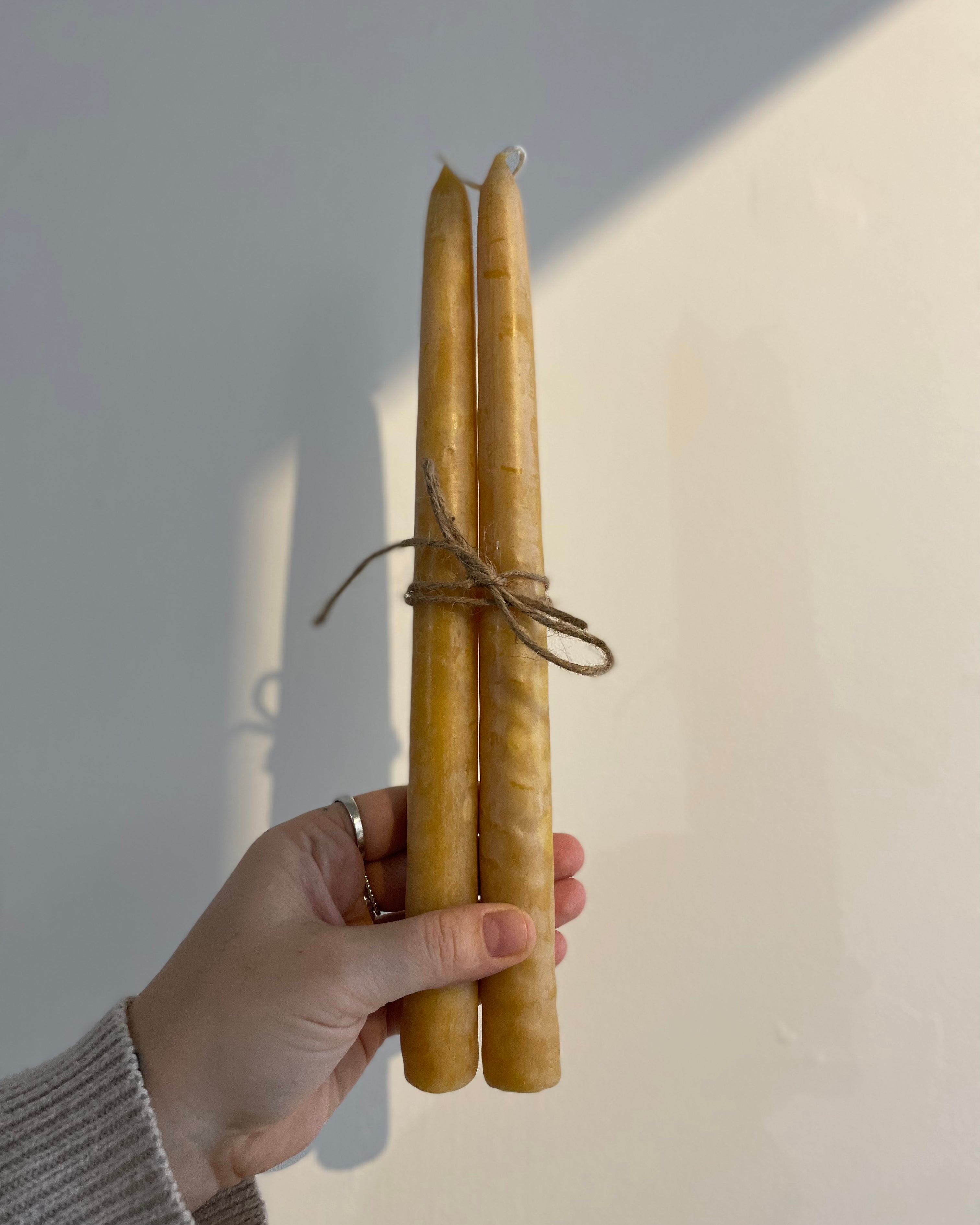 LES BOUGIES EN CIRE D'ABEILLE - 8 Pouces - CHATEAU BLANC - Boutique Shoosh