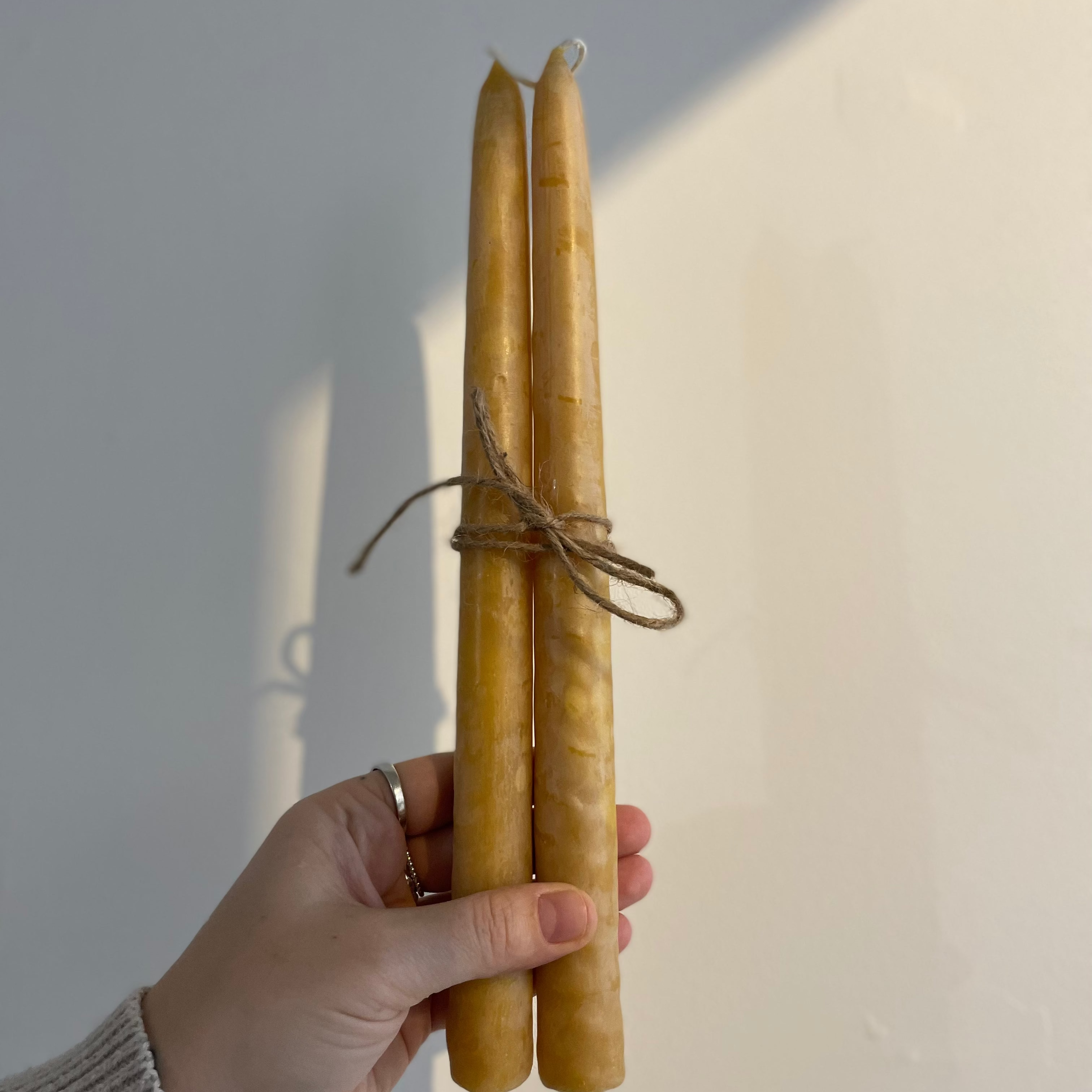 LES BOUGIES EN CIRE D'ABEILLE - 8 Pouces - CHATEAU BLANC - Boutique Shoosh