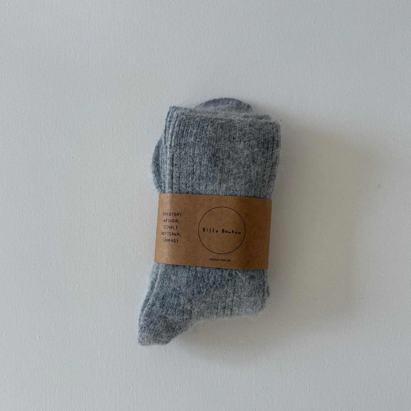 Chaussette Angora - Mélange Gris pâle