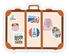 AUTOCOLLANT - Étui de voyage européen - Elyse Breanne Design - Boutique Shoosh