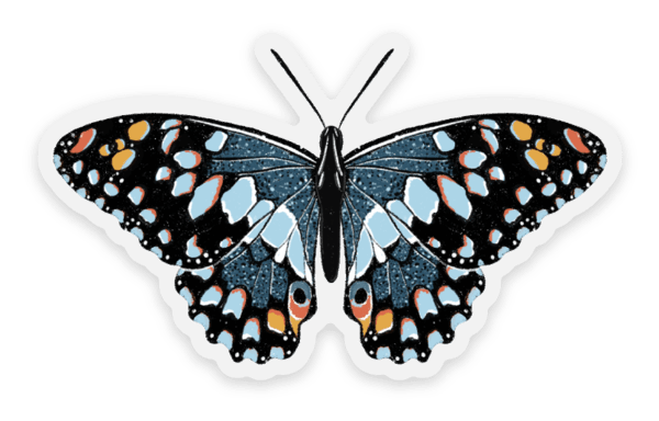 AUTOCOLLANT - Le papillon bleu - Elyse Breanne Design - Boutique Shoosh