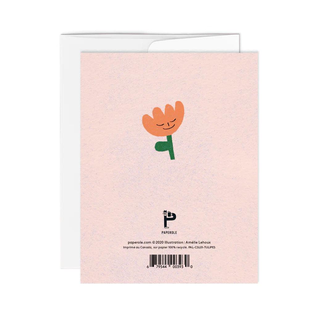 CARTE DE VOEUX - Tulipes - PAPEROLE - Boutique Shoosh