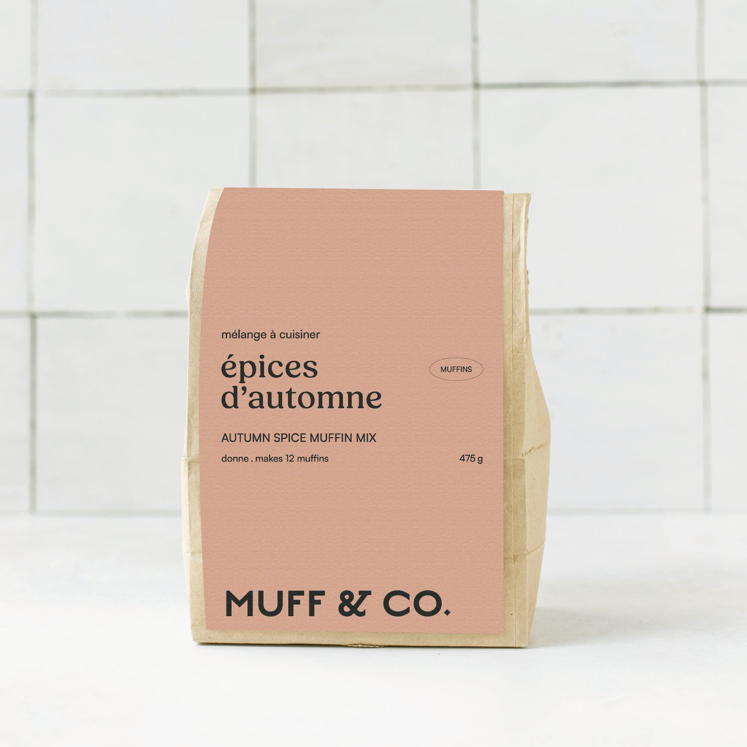 Mélange à muffins bio aux épices d’automne avec graines de citrouille