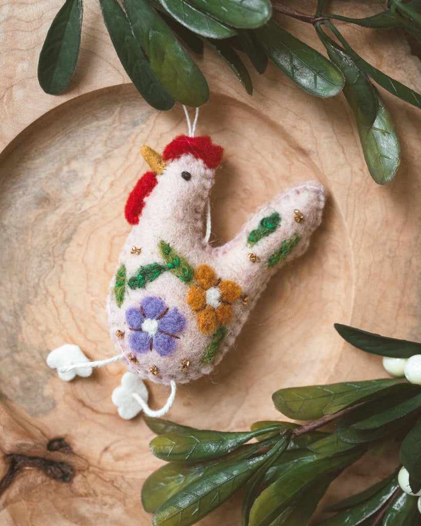 ORNEMENT - Poulet de pâques rose - HAMRO VILLAGE - Boutique Shoosh