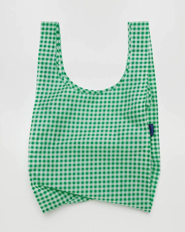 SAC RÉUTILISABLE STANDARD - Gingham Vert - BAGGU - Boutique Shoosh