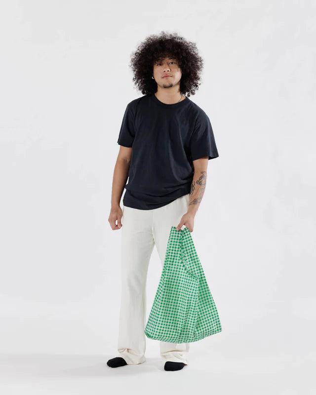 SAC RÉUTILISABLE STANDARD - Gingham Vert - BAGGU - Boutique Shoosh