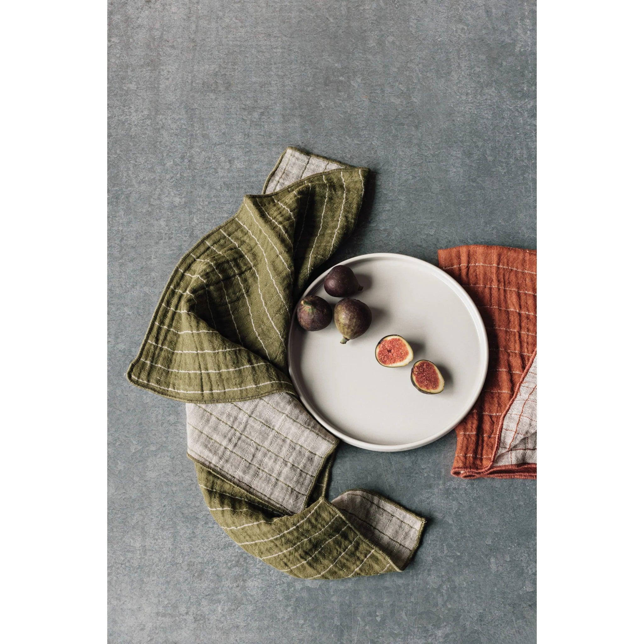 SERVIETTE DE TABLE - Olive branch - DANICA - Boutique Shoosh