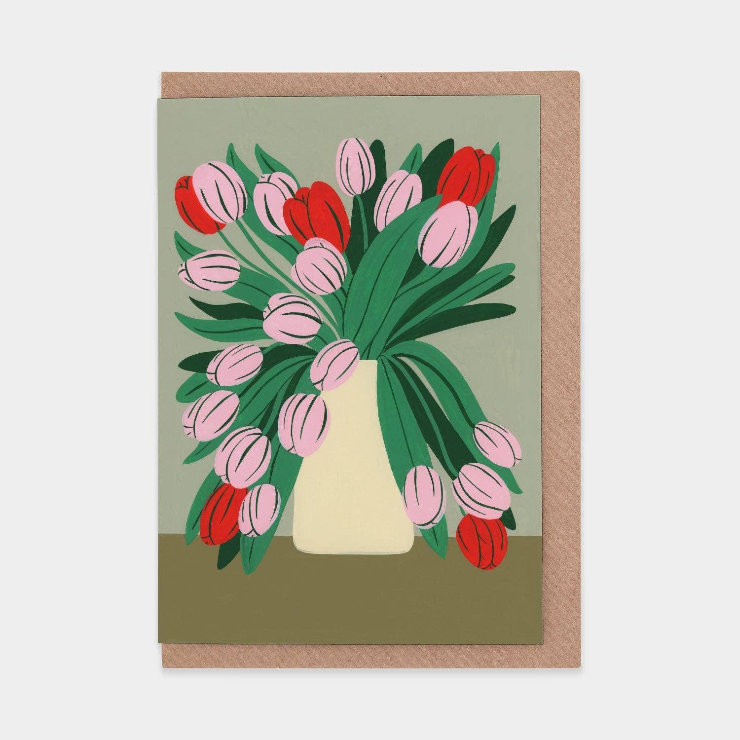 CARTE DE VOEUX - Pink Tulips - Evermade - Boutique Shoosh