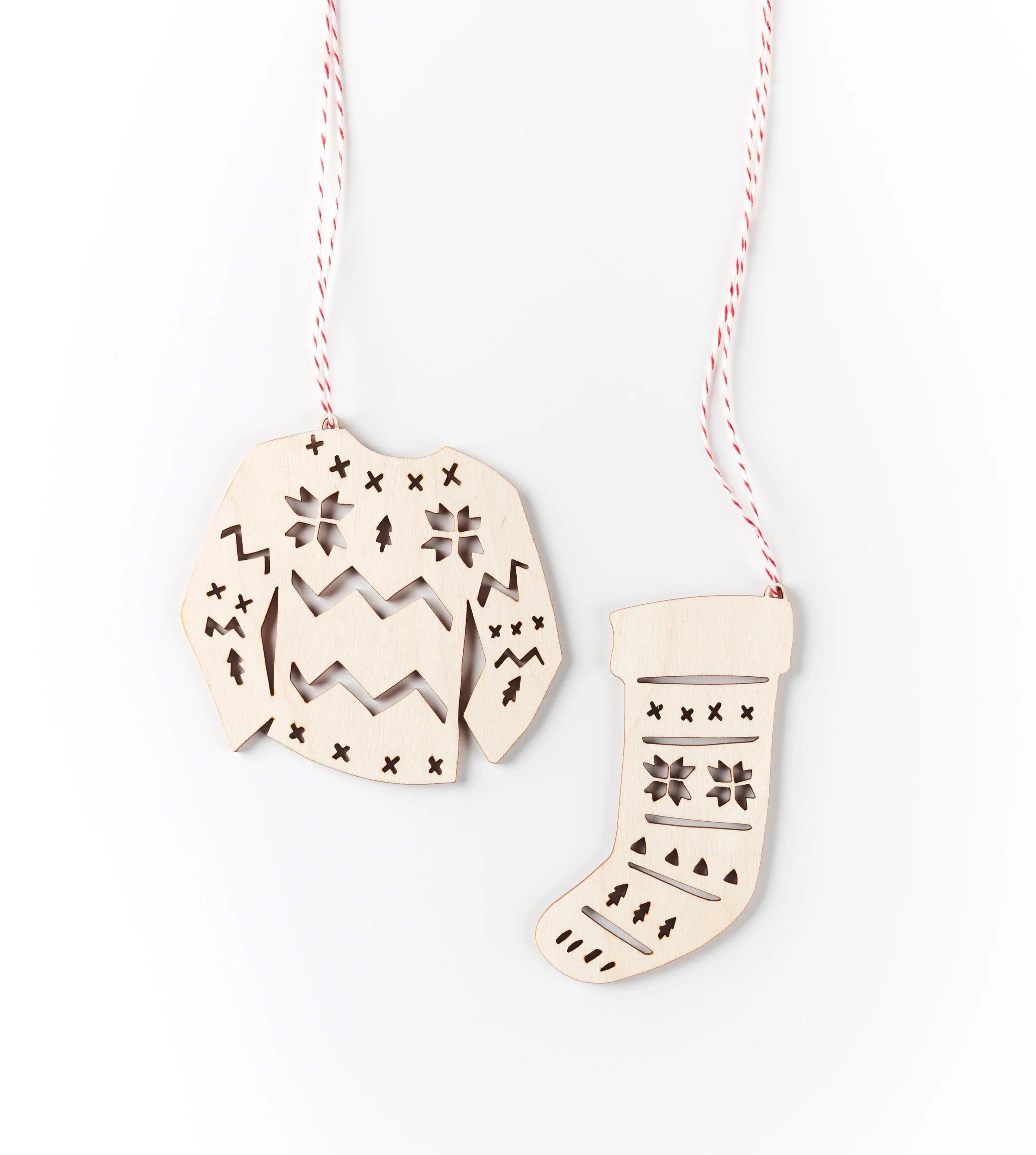 ORNEMENT EN BOIS - Collection Cozy - LIGHT+PAPER - Boutique Shoosh