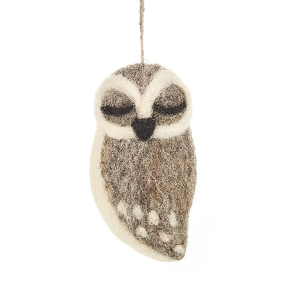ORNEMENT - Le hibou gris - Felt So Good - Boutique Shoosh